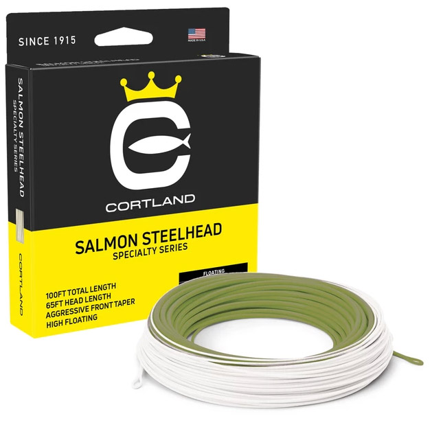 Cortland Salmon Steelhead ligne à mouche olive/blanc