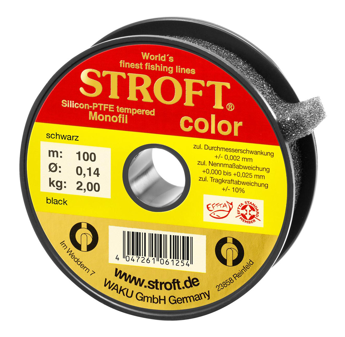 Stroft Color bas de ligne Indicator Line aide visuelle bobine de 100m noir