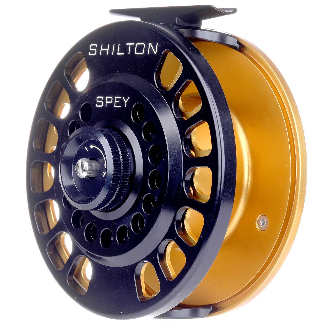 Shilton SL Spey Custom Reel Black-Gold-Black moulinets de mouche