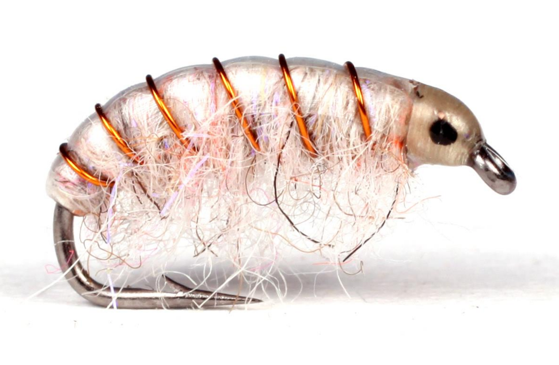 Guideline Mouche à truite de mer - UV Gammarus white
