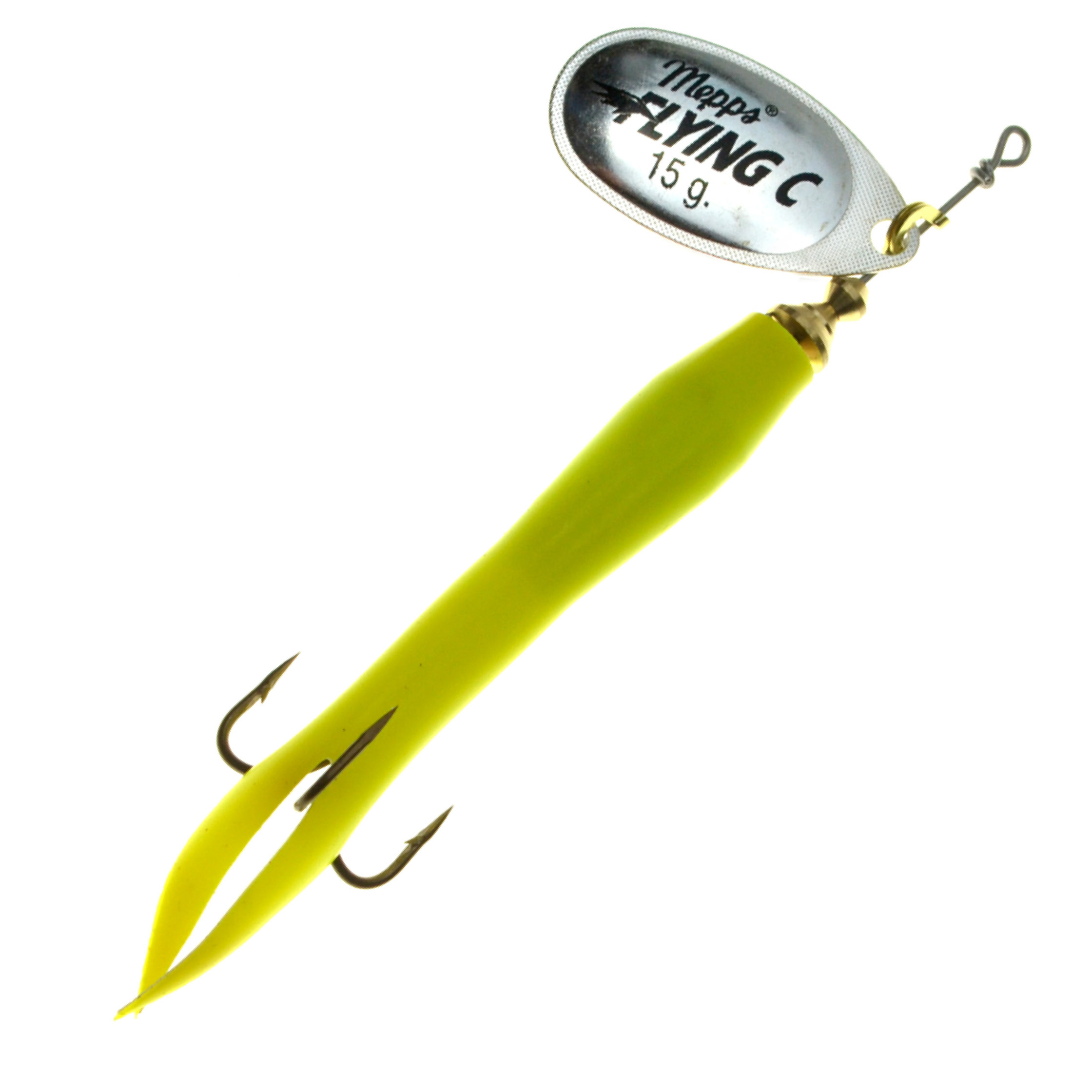Mepps Aglia Flying Condom Spinner argent/chartreuse
