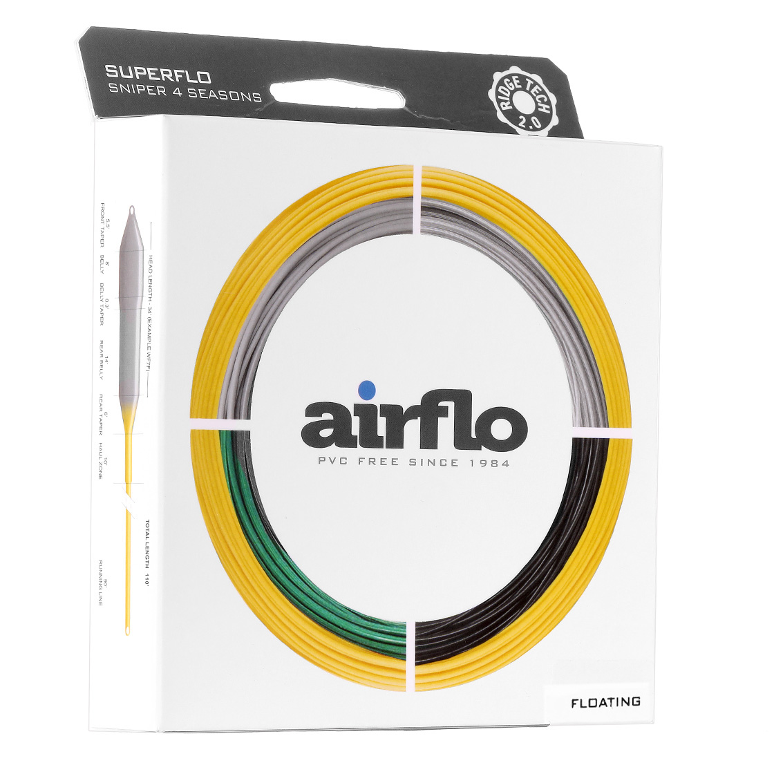 Airflo Ridge 2.0 Sniper 4 Season Floating Predator ligne à mouche Pale-Gray/Sunburst
