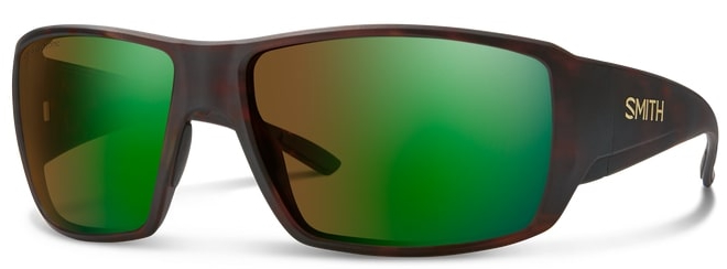 Smith Optics Lunettes polarisantes Guide's Choice Matte Tortoise Polarchromic Brown Green Mirror