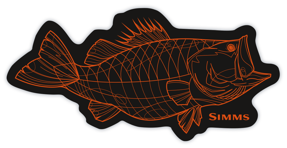 Simms Bass Line autocollant 10 cm