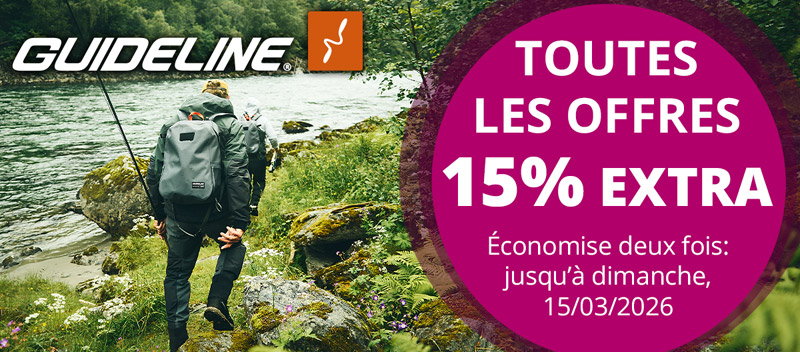 Guideline: 15% extra sur toutes les offres jusqu'au 15/3