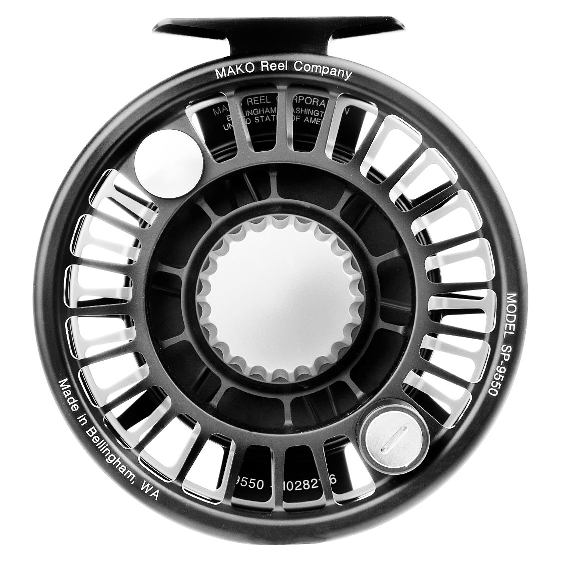 P-18959-1_mako_reel_matte_platinum-black_9550_back Mako Reel matte platinum on black Model 9550