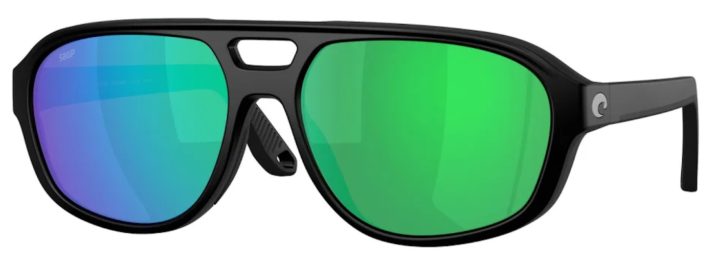 Costa Kids lunettes polarisantes Street Heat Matte Black Green Mirror 580P