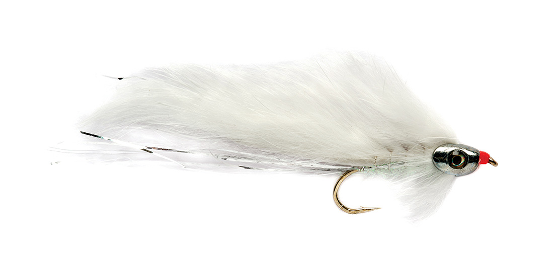 Fulling Mill Streamer - White Zonker Skullhead