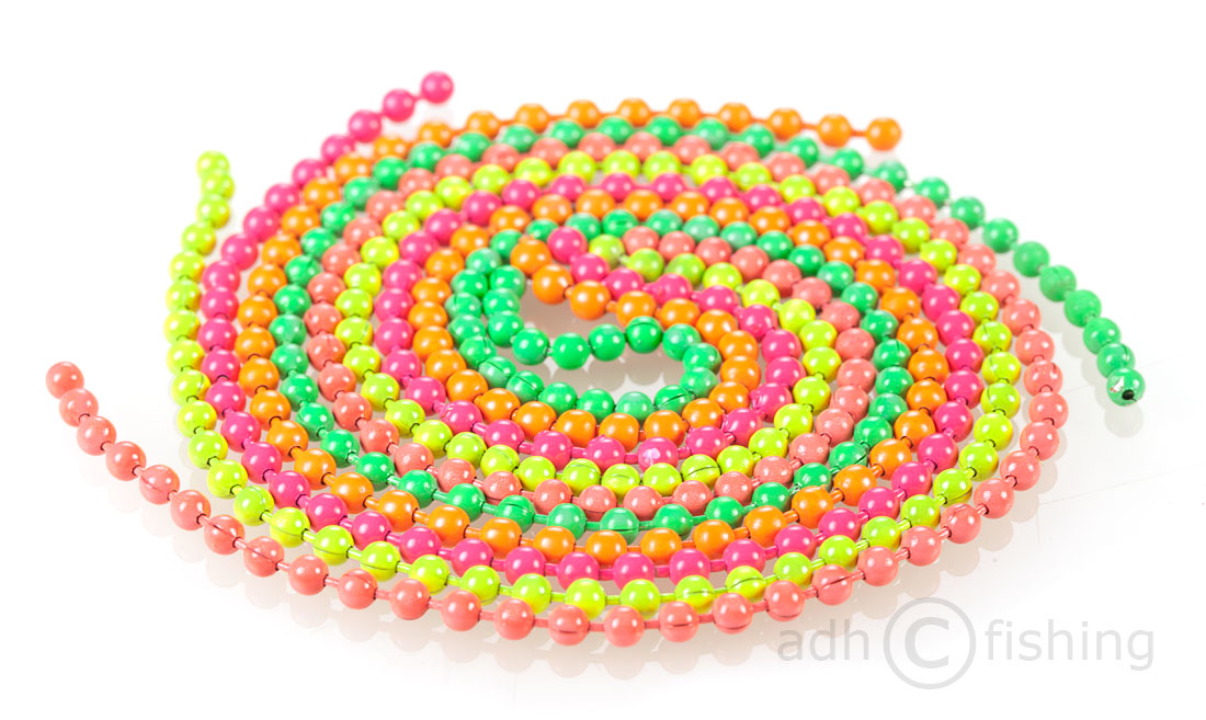 Hareline Fluorescent Bead Chain Eyes Medium yeux de chaîne à billes