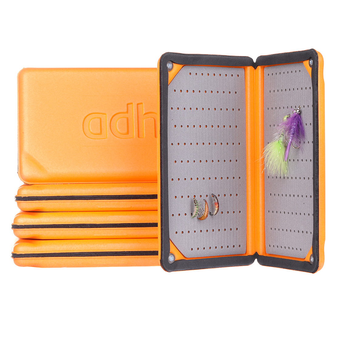 adh-fishing Foam Fly Box Boîte à mouches Nymph Ultralight Rainproof orange