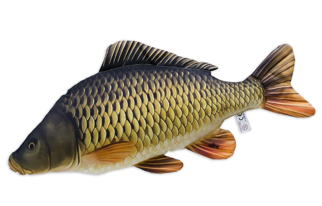 Coussin poisson Doudou carpe écaille 36cm