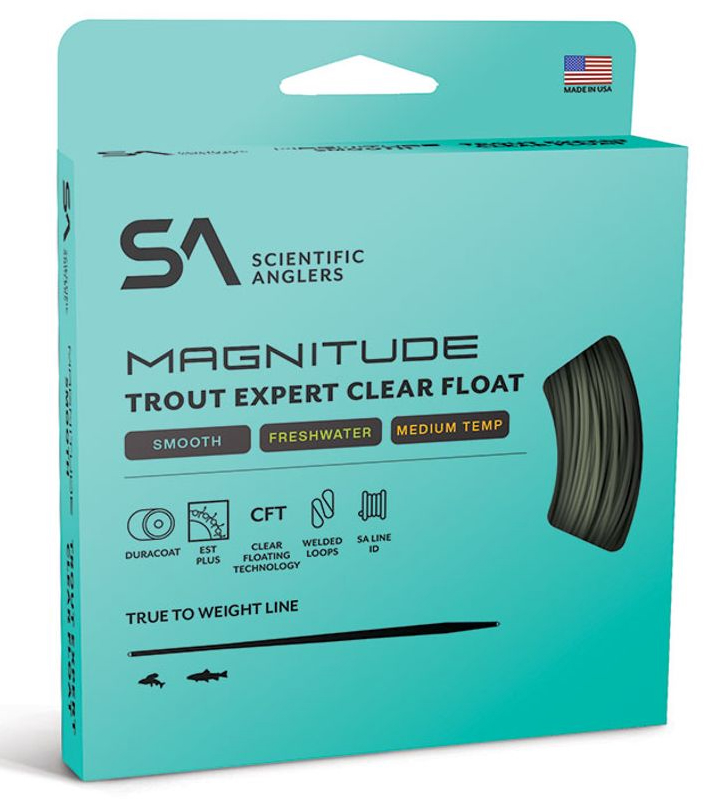 Scientific Anglers Magnitude Smooth Trout Floating 10' Clear Tip WF ligne à mouche Sage Green