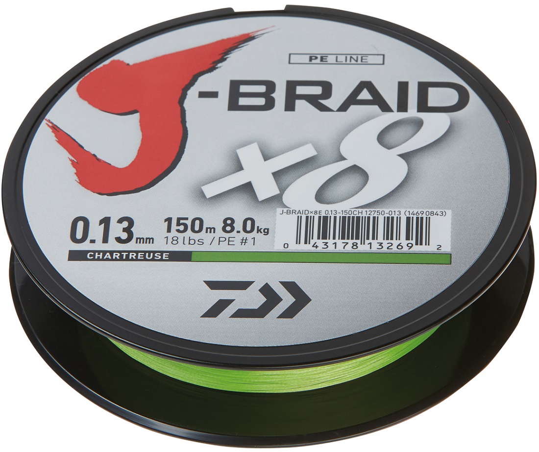 Daiwa J-Braid X8 150 m chartreuse 8 - fils tressés