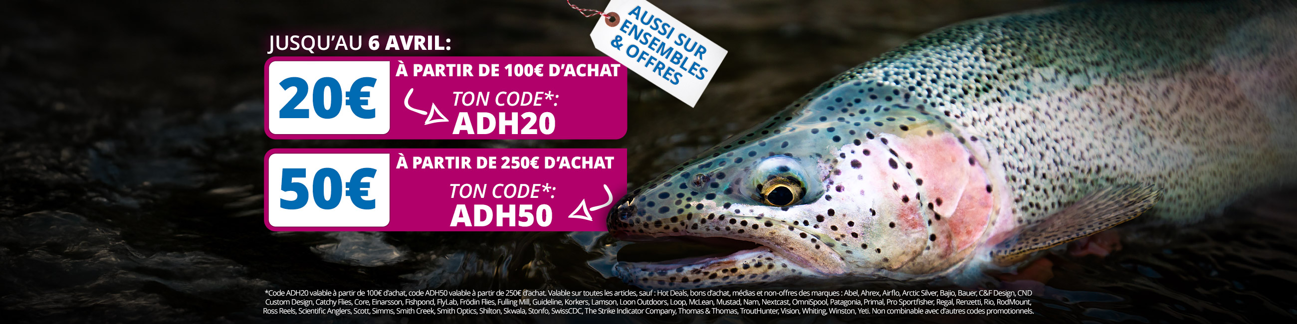 20€ ou 50€ de remise avec Code ADH20 ou ADH50