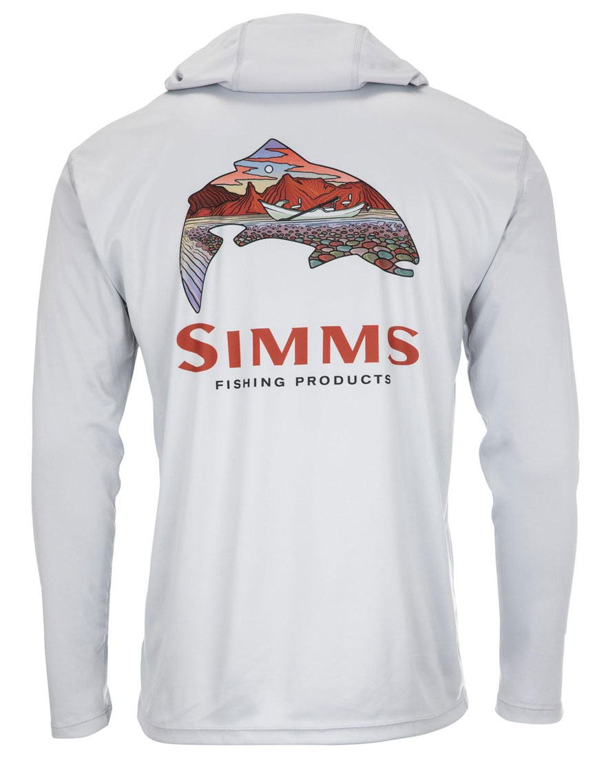Simms Tech Hoody chemise à manches longues Artist Series Trout Logo flame/sterling
