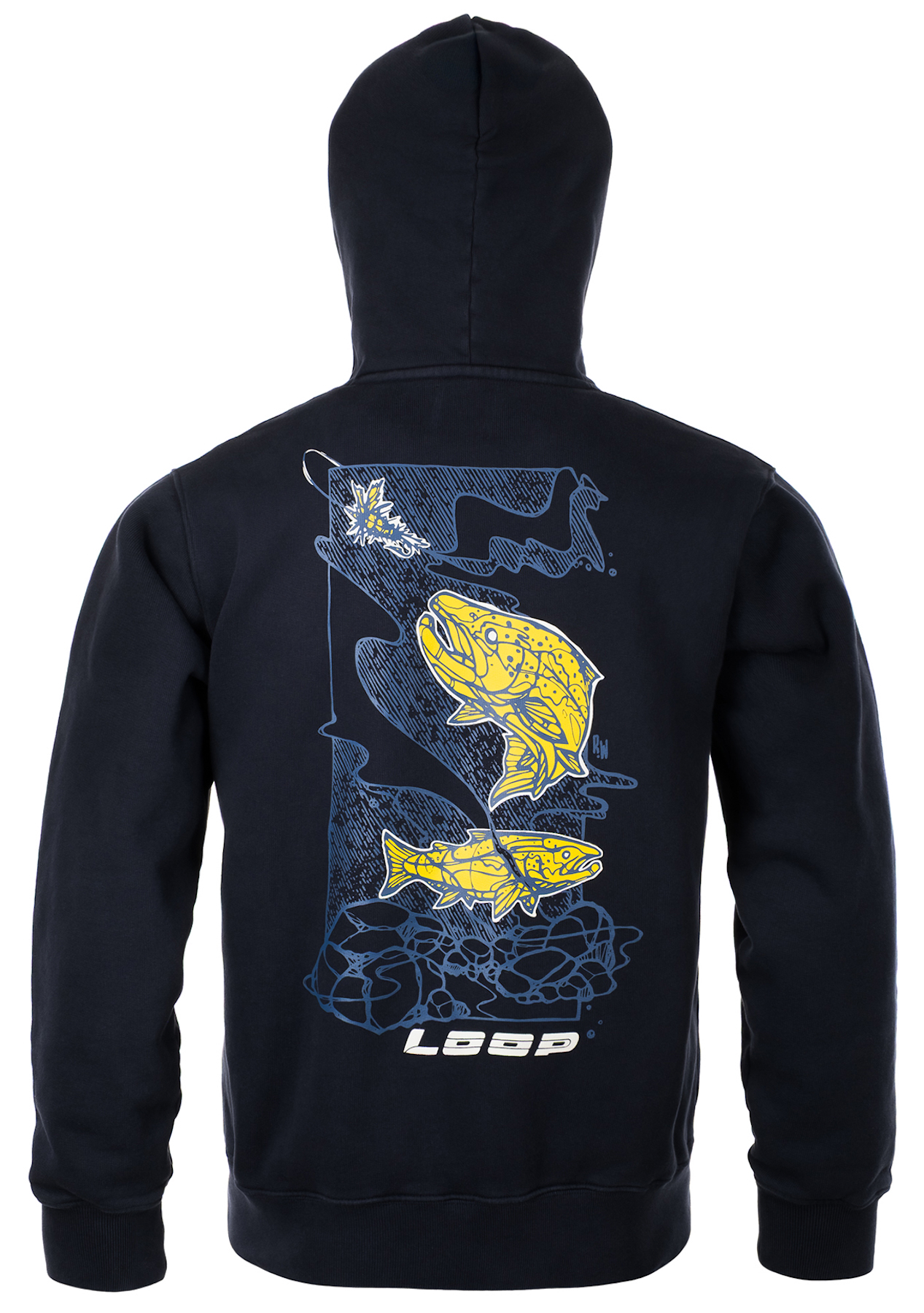 Loop Logo Hoodie Atlantic Salmon Navy
