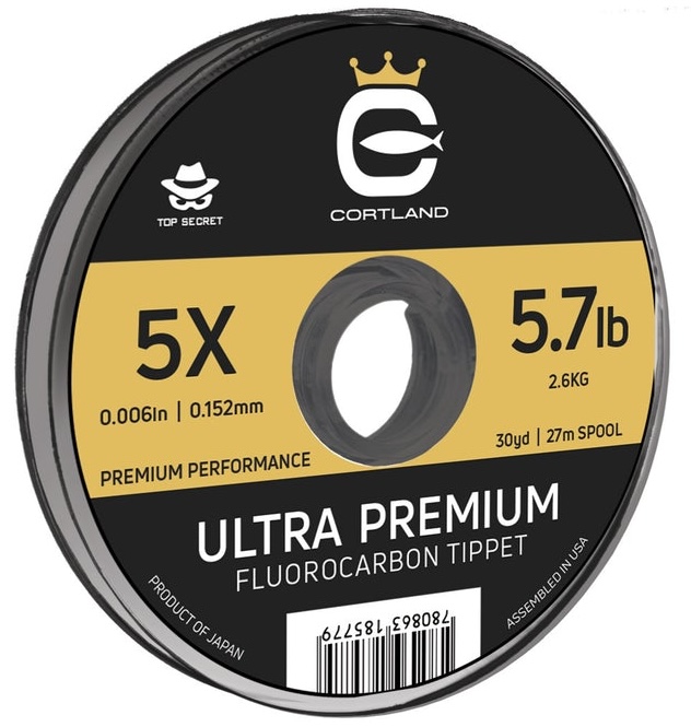 Cortland Ultra Premium Fluorocarbon Tippet Ultra Clear Bas de ligne 30 yds