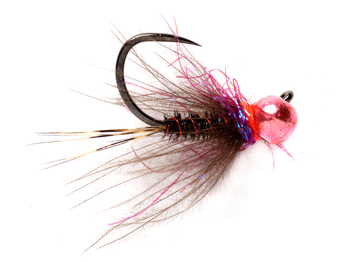 Fulling Mill Nymphes - CDC Hot Spot Pheasant Tail Jig Purple Barbless