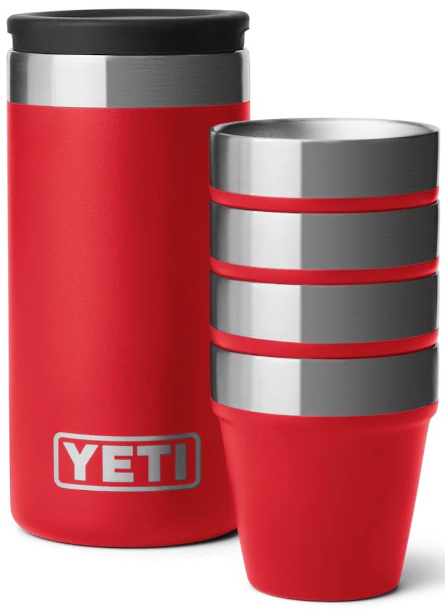 Yeti Rambler Shot Glasses rescue red
