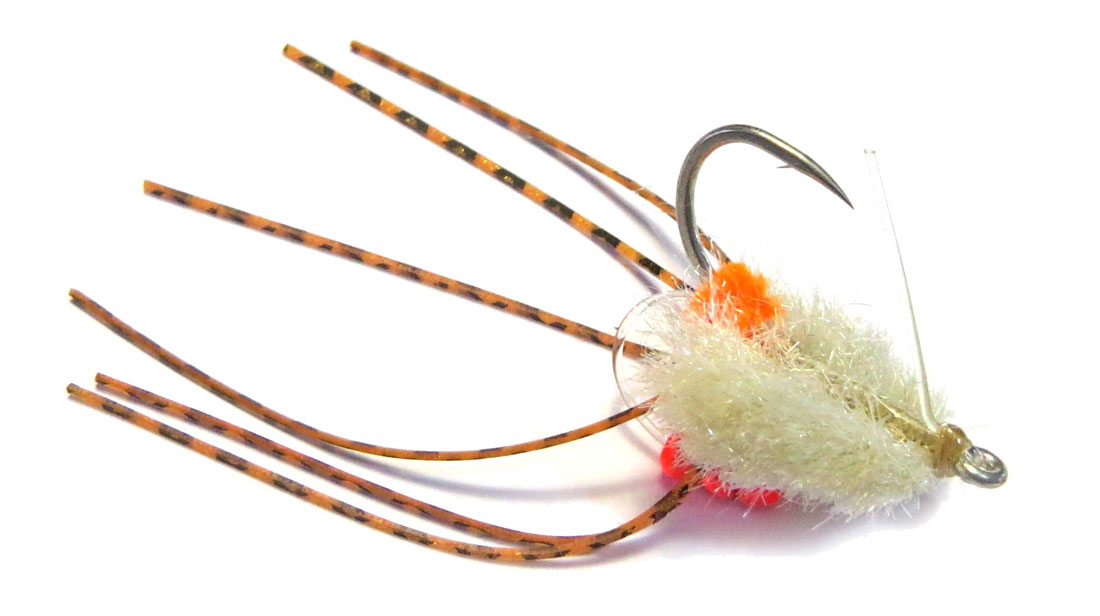 Fishient H2O Mouche d'eau salée - Rolling Bead Box Crab tan