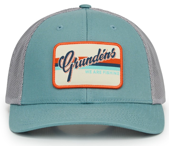 Grundéns Low Pro Script Trucker Cap casquette smoke blue/aluminium