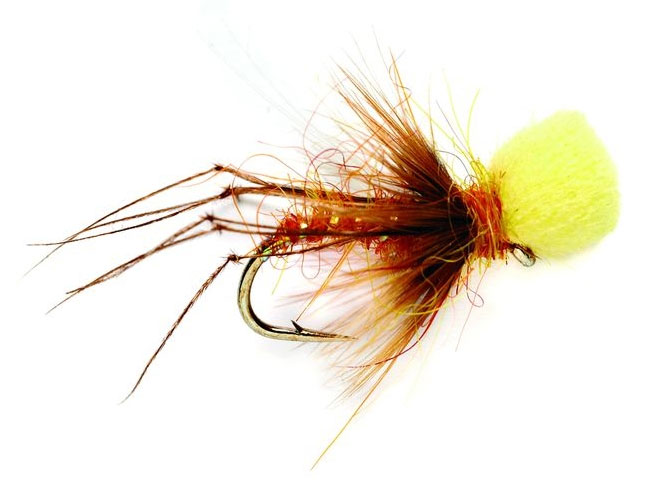 Mouche sèche Fulling Mill - Hopper Popper Sauterelle ambre