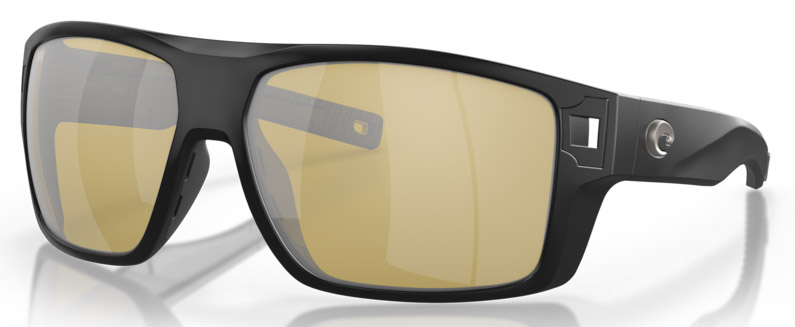 Lunettes polarisantes Costa Diego - Matte Black (Sunrise Silver Mirror 580G)