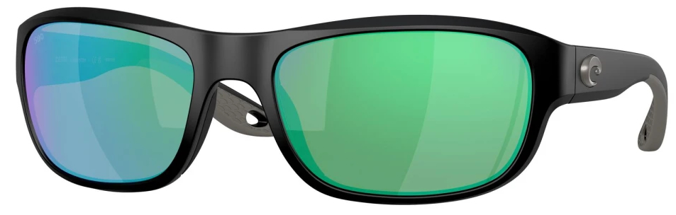 Costa lunettes polarisantes Clipperton Matte Black (Green Mirror 580G)