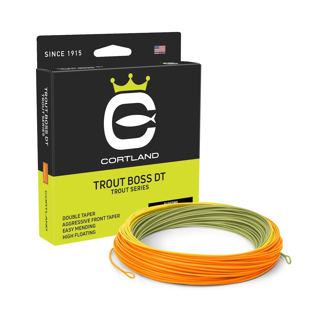 Cortland Trout Boss DT ligne à mouche green/yellow/orange