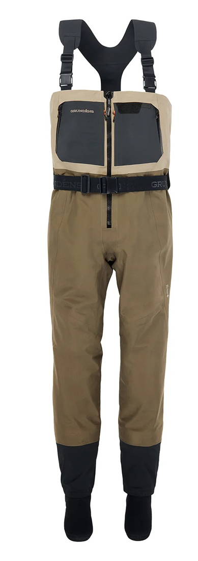 Grundéns Boundary Zip Stockingfoot Wader Cuissardes avec fermeture éclair stone/otter