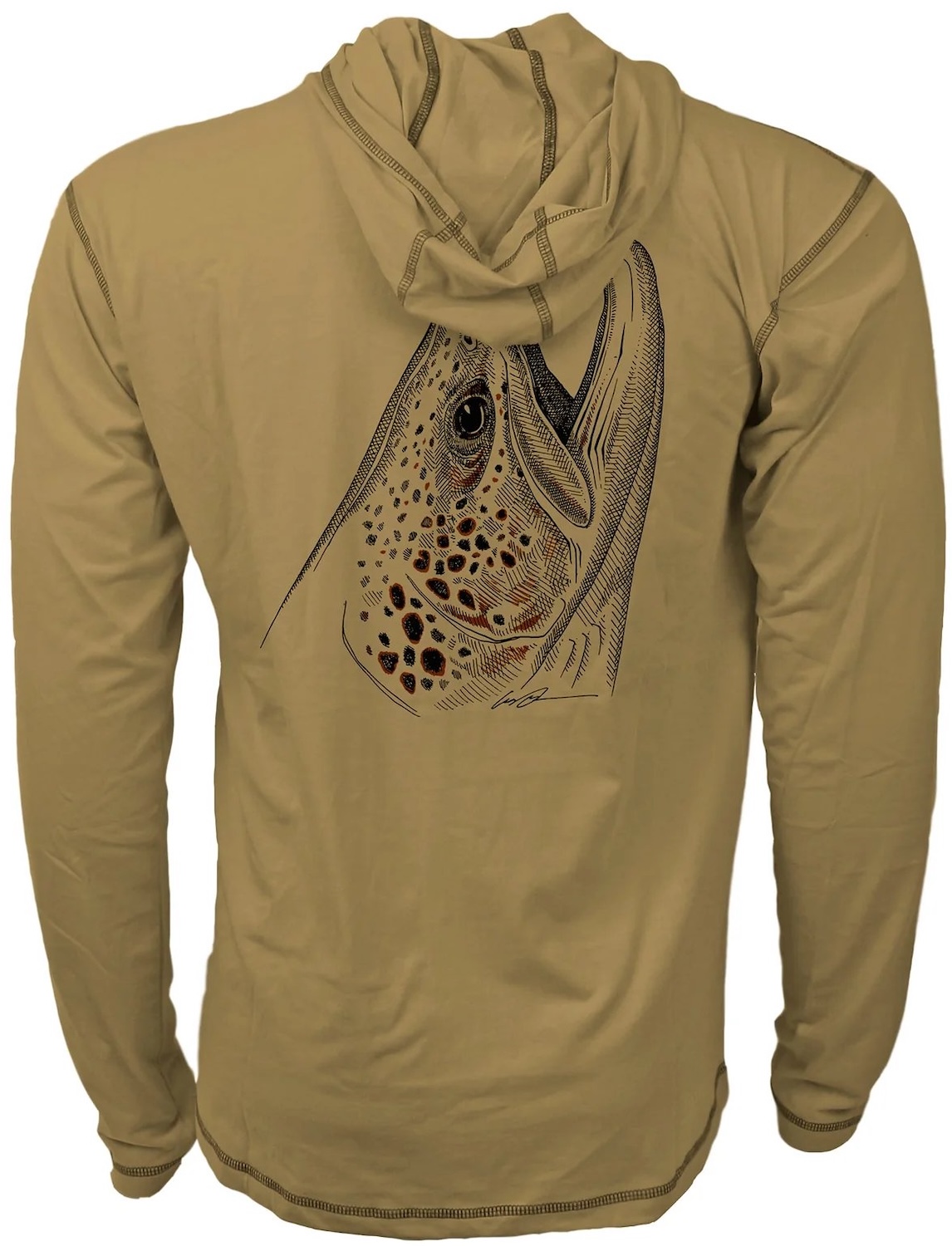 RepYourWater Chemise à capuche Sun Merino UPF30+ Breeze Rising Brown