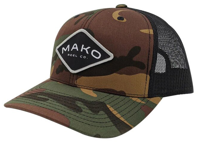 Mako Reel Co. Trucker Hat Cap casquette camo green