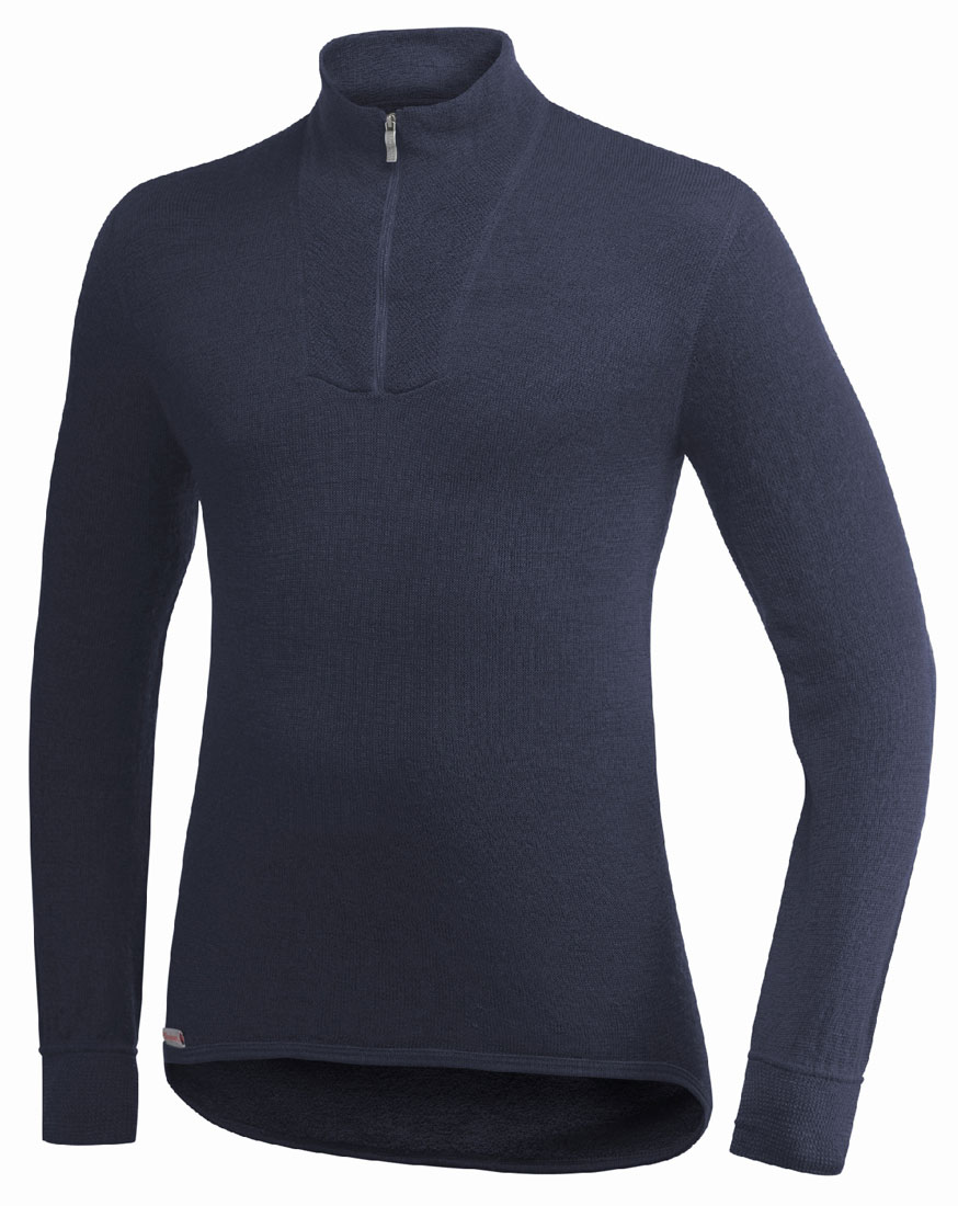 Woolpower Zip Turtleneck 200 T-shirt à manches longues dark navy
