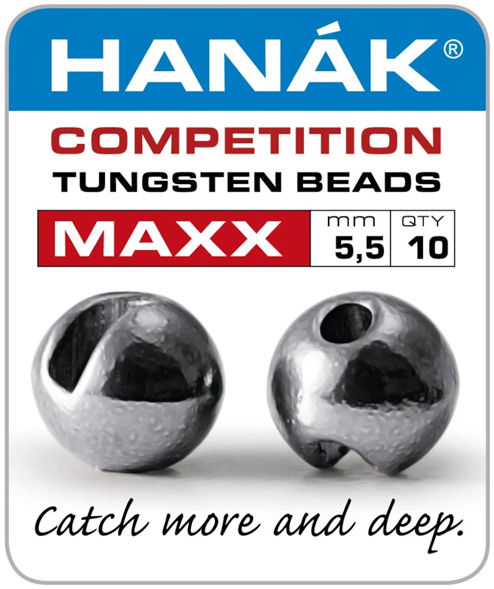 Hanak Tungsten Beads MAXX+ perles fendues extra lourdes black nickel