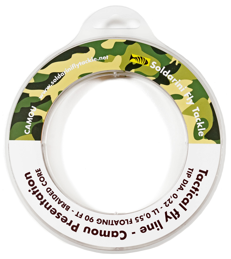 Soldarini Fly Tackle Tactical Euro Nymph Fly Line Camou Présentation ligne à mouche camou