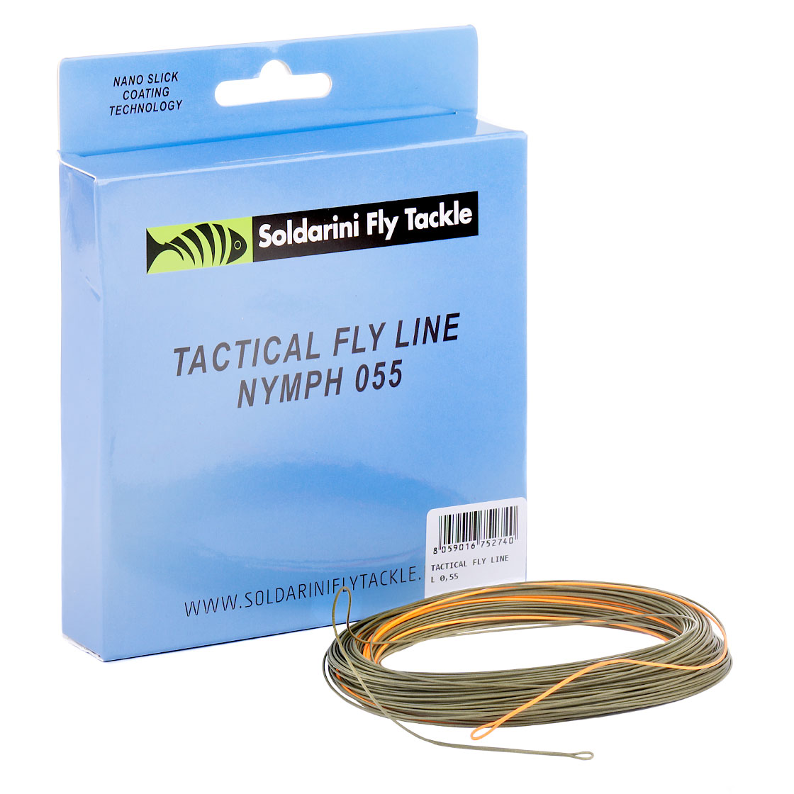 Soldarini Tactical Euro Nymph Fly Line ligne à mouche olive/orange