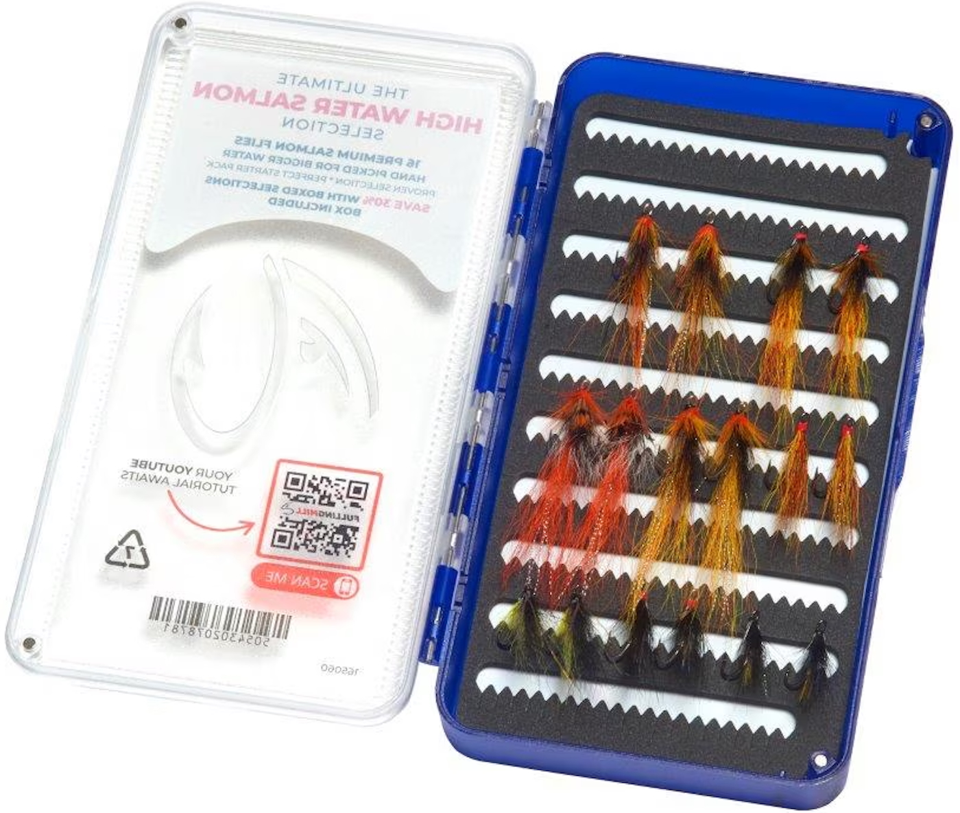 Fulling Mill Ultimate High Water Salmon Set de mouches avec boîte à mouches