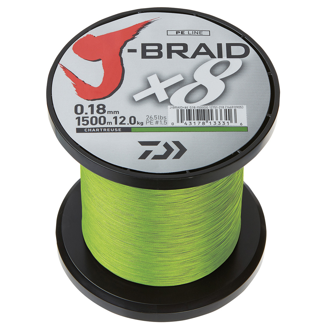 Daiwa J-Braid X8E chartreuse 8 - Tresse de gros diamètre