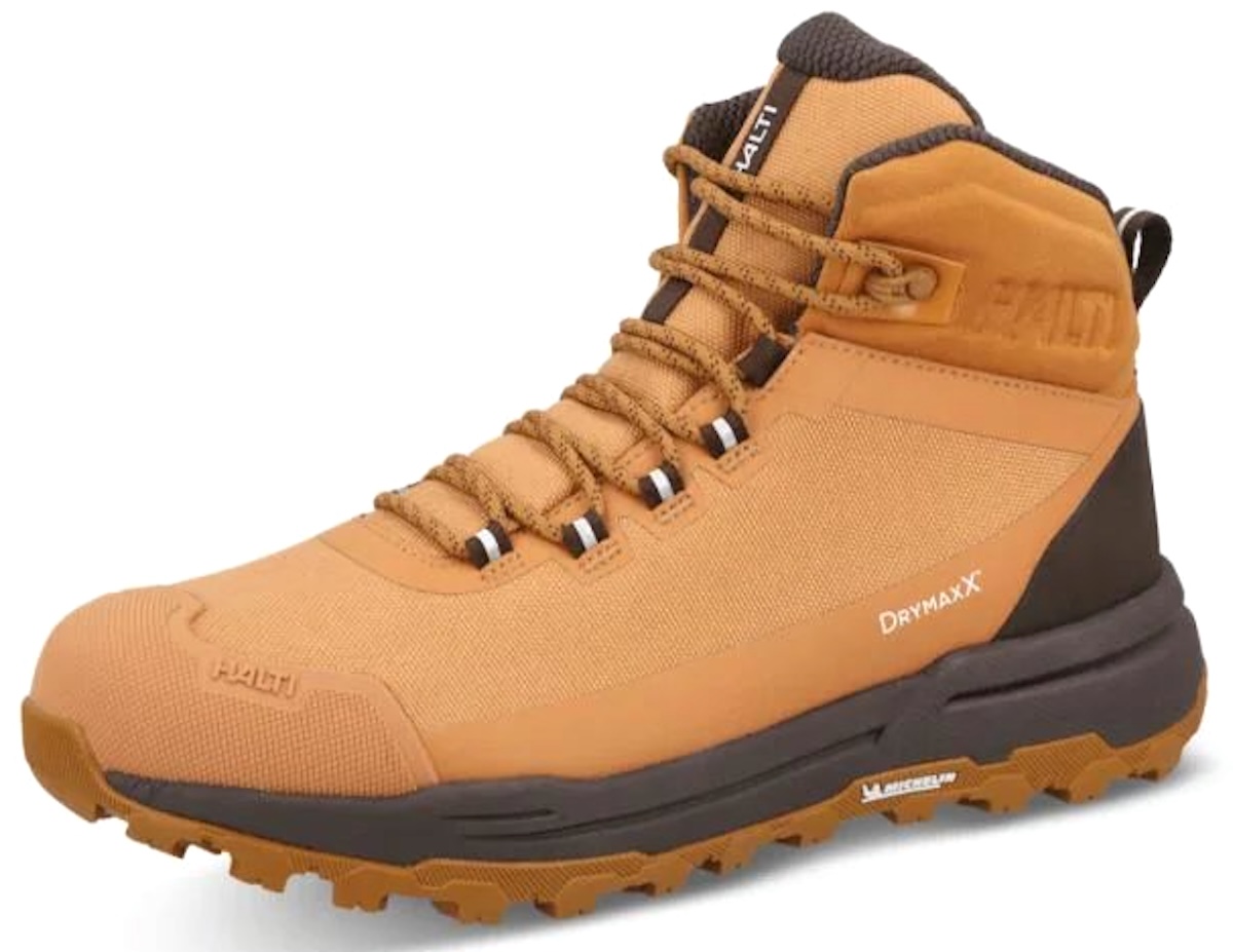 Halti Hiker Kuru Mid 2 DX chaussure de randonnée et d'extérieur étanche à semelle Michelin Brown Sugar