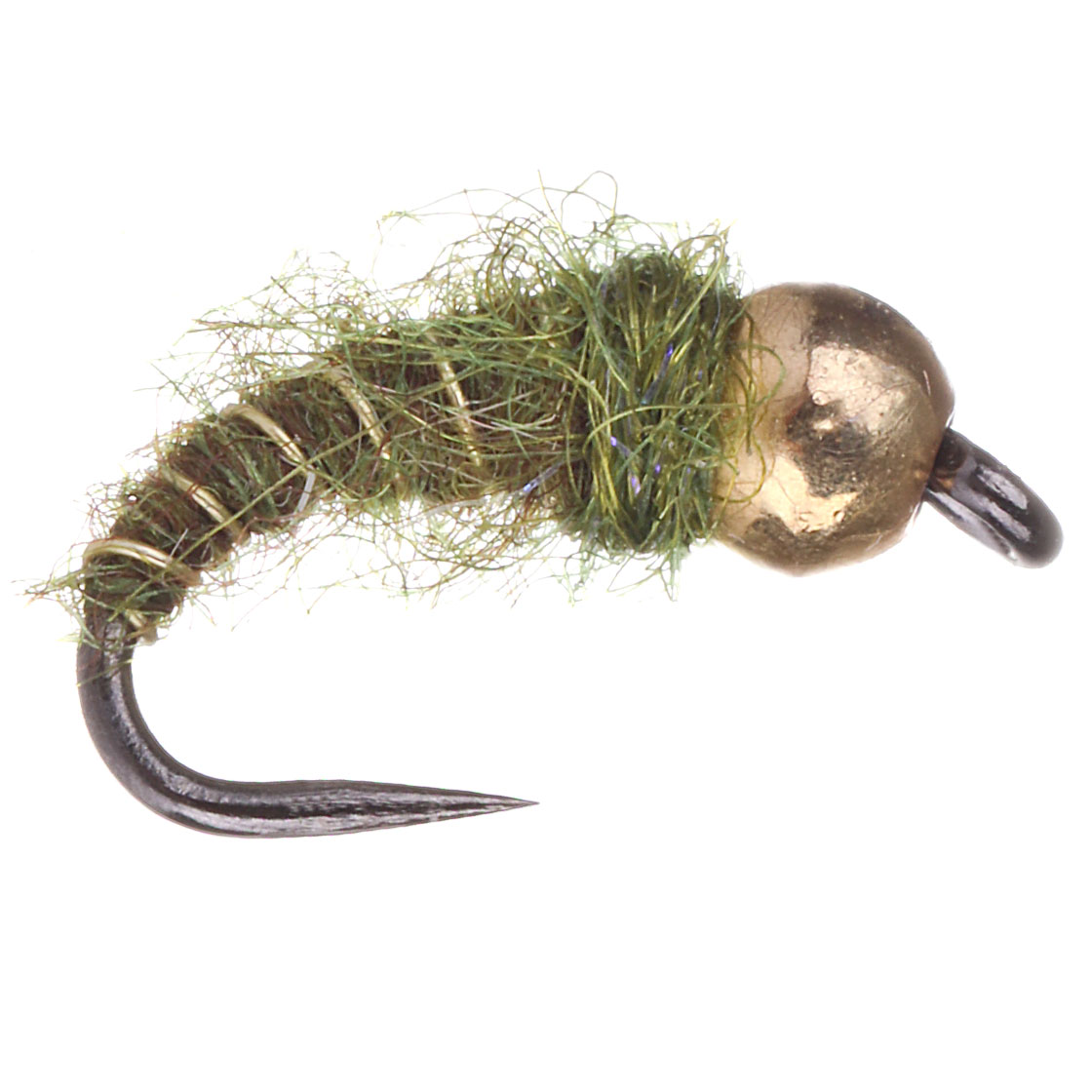 adh-fishing Nymphes en tungstène Caddis Larva Olive sur AHREX #14 par Superflies