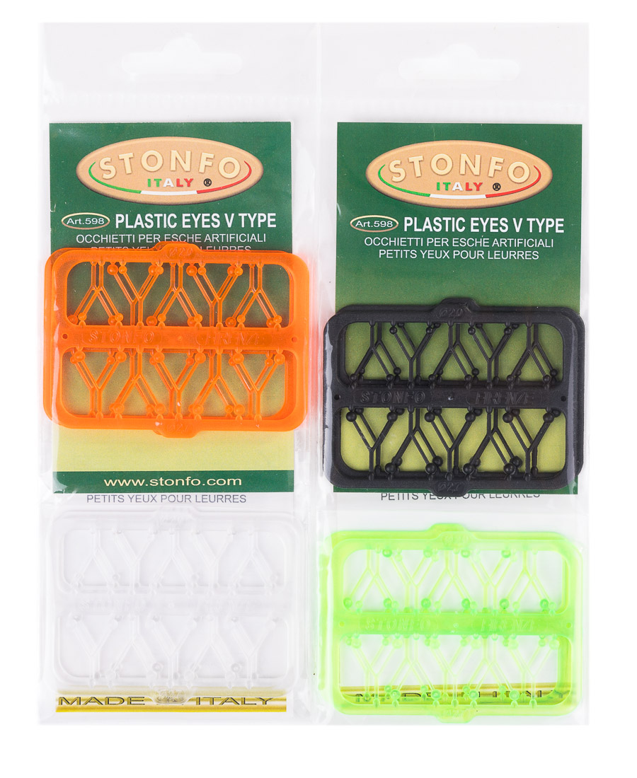 Stonfo 598 Plastic Eyes V-Type pour motifs de crevettes et de crabes