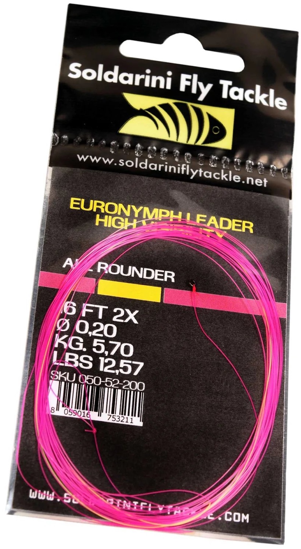 Soldarini Euro Nymph Leader 16 ft with Bicolor Indicator & Microring