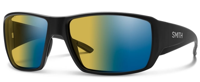 Smith Optics Lunettes polarisantes Guide's Choice Matte Black Polarchromic Yellow Blue Mirror