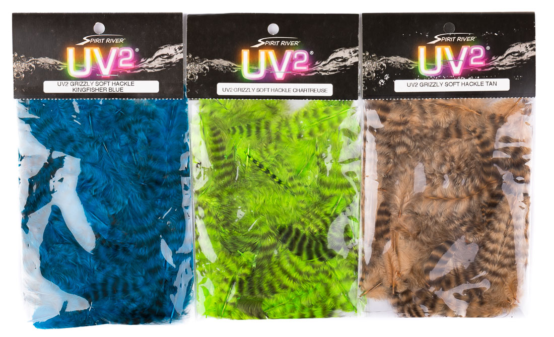 Hareline Spirit River UV-2 Grizzly Soft Hackle