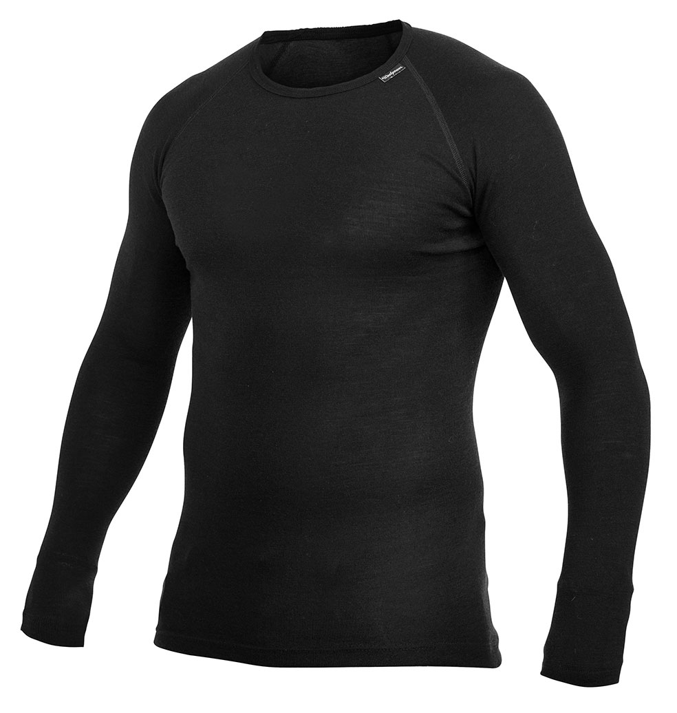 Woolpower Crewneck LITE T-shirt à manches longues black