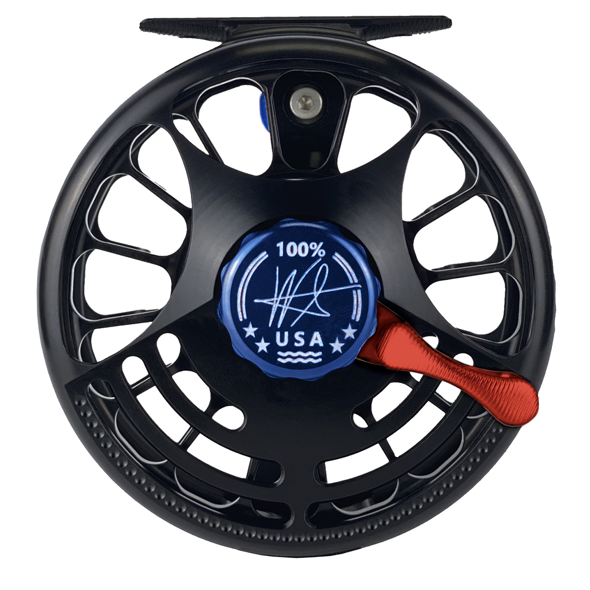 Seigler_Fliegenrolle_black_red_blue_SF SF 6/9