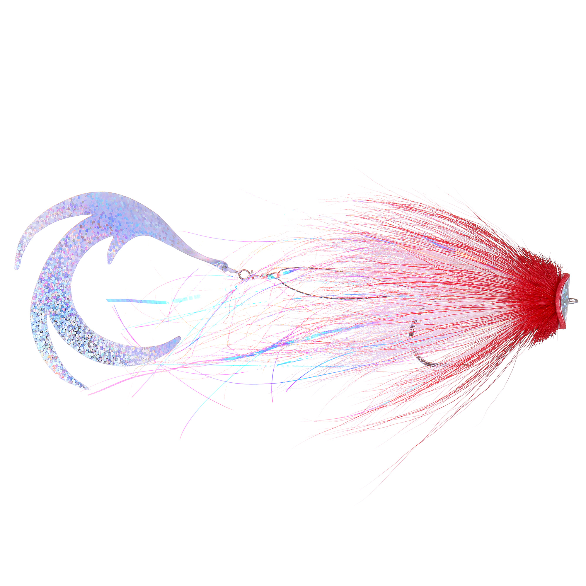 Superflies Pike - Waterpusher Rouge/White Weighted #6/0