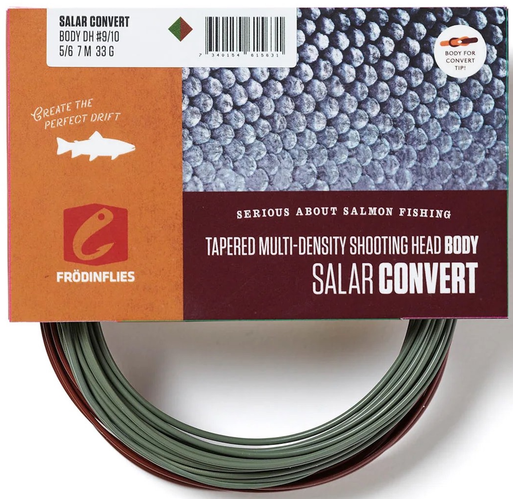 Frödin Salar Convert Short Spey Doublehand Shooting Head Sink5-Sink6 Tête de tir
