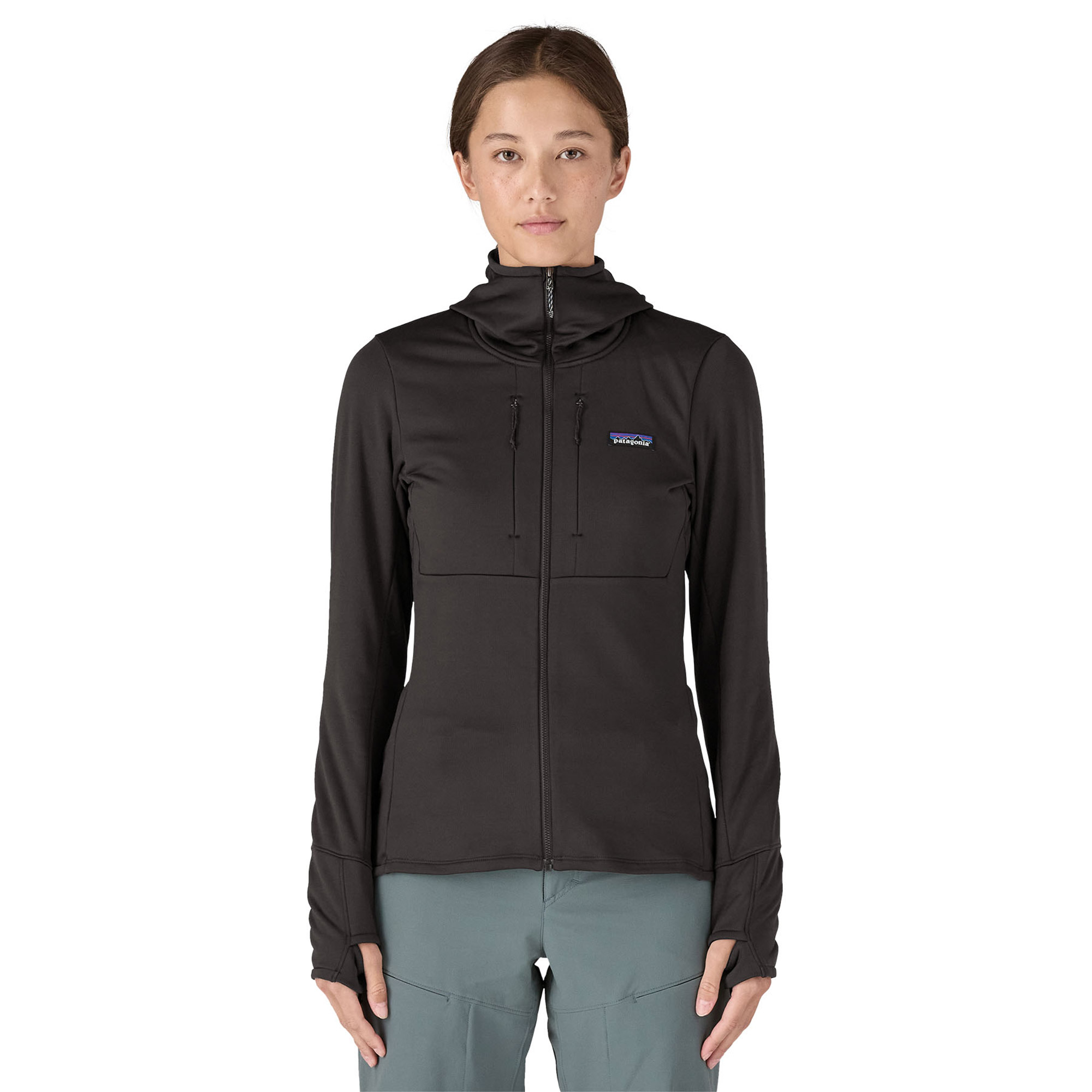 Patagonia W's R1 Thermal Full-Zip Hoody Veste polaire BLK - Black