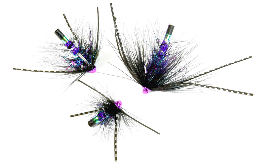 Frödin Flies Mouche à tube Loose Body Series - Mikkeli Blue Rubberlegs Set de mouches à tube